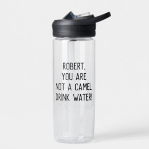 Minimalist Funny Quote Drink Water with A Name Water Bottle