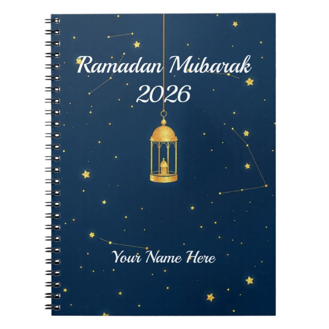 Minimalist Galaxy Lantern Notebook (Front)
