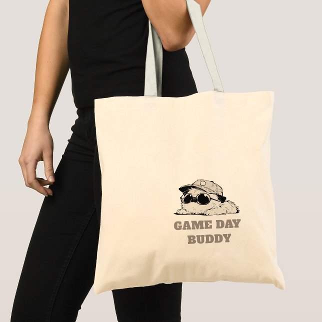 Minimalist Game Day Buddy Dog  Tote Bag (Creator Uploaded)