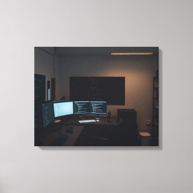 Minimalist gamer room canvas print (Front)