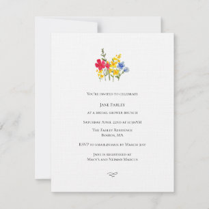 Minimalist Garden Bridal Shower Invitation