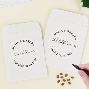 Minimalist Garden Seed Labels – Blank Centre 