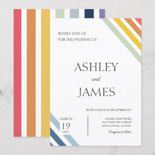 Minimalist Gay Lesbian LGBTQ Wedding Invitation
