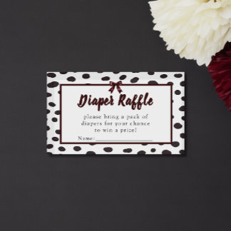 Minimalist Gender Neutral Chic Dalmation  Enclosure Card