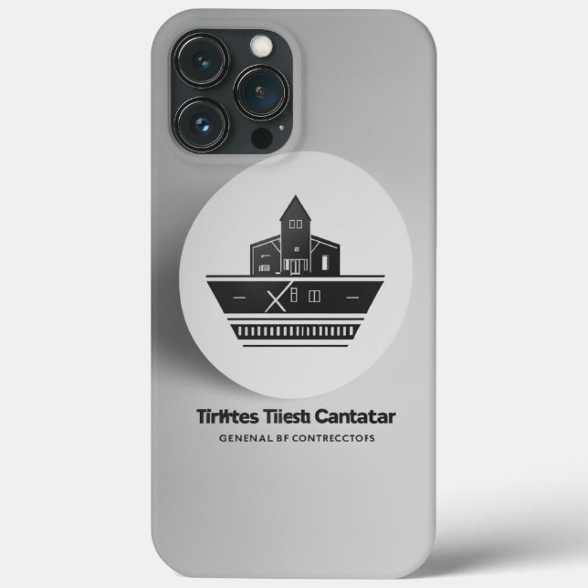 Minimalist General Contractor Logo - Black & White Case-Mate iPhone Case (Back)