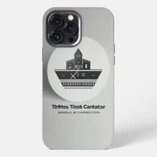 Minimalist General Contractor Logo - Black & White iPhone 13 Pro Max Case