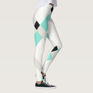 Minimalist Geo Colour Blocks Modern Art Leggings