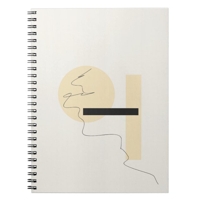 Minimalist Geometric Abstract Notebook (Front)