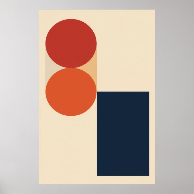 Minimalist Geometric Abstract Vector Art Poster (Front)
