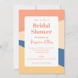 Minimalist geometric bridal shower invitation