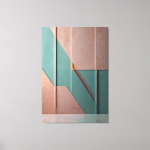Minimalist Geometric Canvas Pastel Abstract Mode Print
