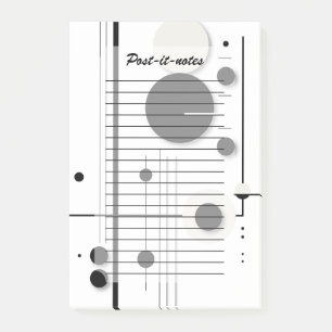Minimalist Geometric Circle Symphony Lines Post-it Notes