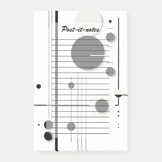 Minimalist Geometric Circle Symphony Lines Post-it Notes (Front)