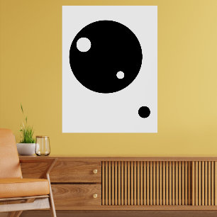 Minimalist Geometric Circles Art Modern Abstract Poster