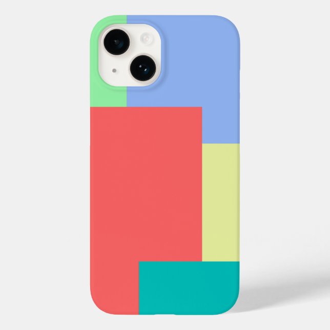 Minimalist Geometric Colour Block Bright Colours Case-Mate iPhone Case (Back)