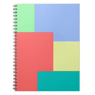 Minimalist Geometric Colour Block Bright Colours Notebook