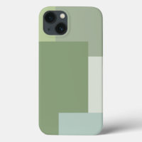Minimalist Geometric Colour Block Sage Green Tones