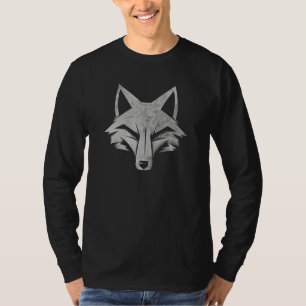 Minimalist Geometric Fox Art T-Shirt