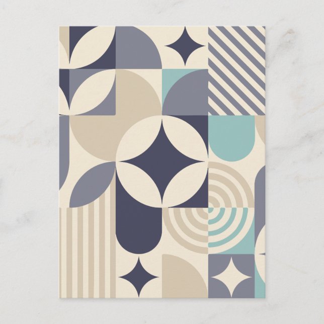 Minimalist geometric holiday postcard (Front)