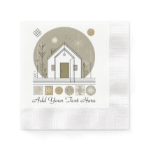 Minimalist Geometric Napkin Design