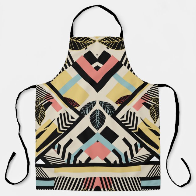 Minimalist Geometric: Pattern Design Apron (Front)