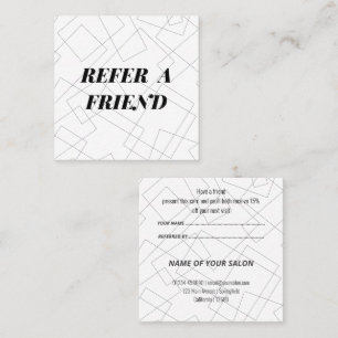 Minimalist Geometric Referral Cards