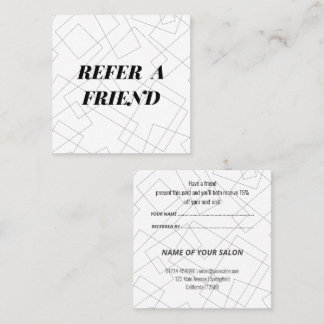 Minimalist Geometric Referral Cards 
