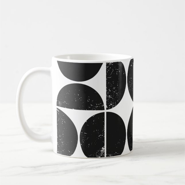 Minimalist geometric: Scandinavian semicircles. Coffee Mug (Left)