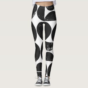 Minimalist geometric: Scandinavian semicircles. Leggings