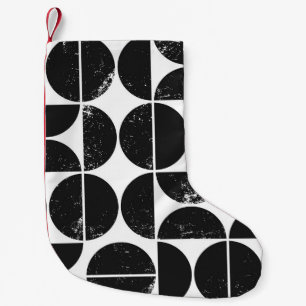 Minimalist geometric: Scandinavian semicircles. Small Christmas Stocking