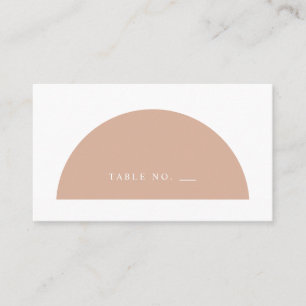 Minimalist Geometric Shape Blush Pink - Flat Place Card