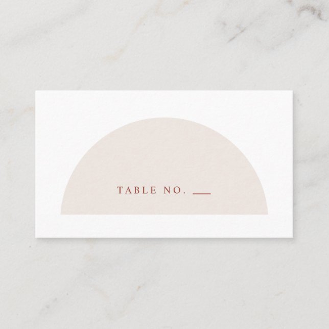 Minimalist Geometric Shape - Flat Place Card (Front)
