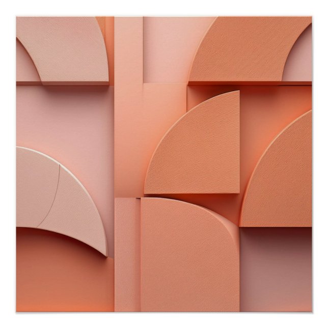 Minimalist Geometric Shapes – Modern Abstract Art Poster (Front)