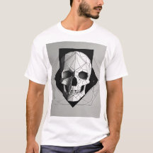 Minimalist Geometric Skull Tee – Sci-Fi Edg
