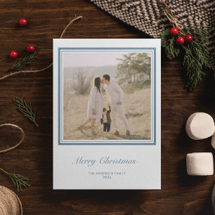 Minimalist Geometric Square Personalised Christmas Holiday Card