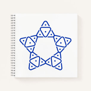 Minimalist Geometric Star of David Art Notebook