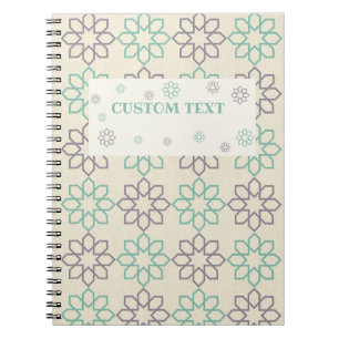 minimalist geometric tiles with custom titles notebook