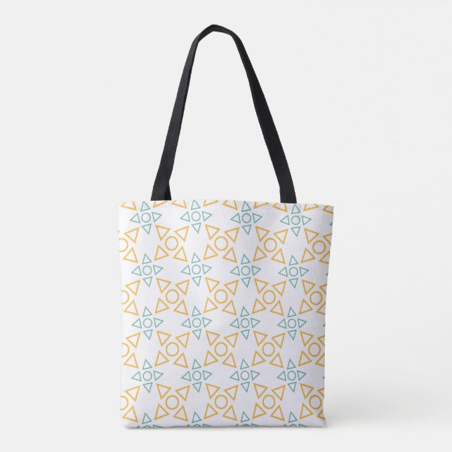 Minimalist Geometric Tote Bag | Modern Triangle (Back)