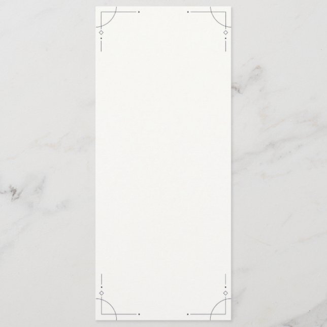 Minimalist Geometric Wedding Program Programme (Front)