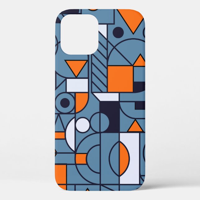 Minimalist Geometry: Retro Abstract Poster Case-Mate iPhone Case (Back)