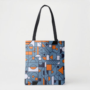 Minimalist Geometry: Retro Abstract Poster Tote Bag