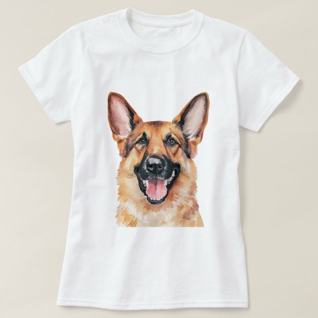 Minimalist German Shepherd Dog Inspired T-Shirt (Design Front)