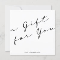 Minimalist Gift Certificate Business Card