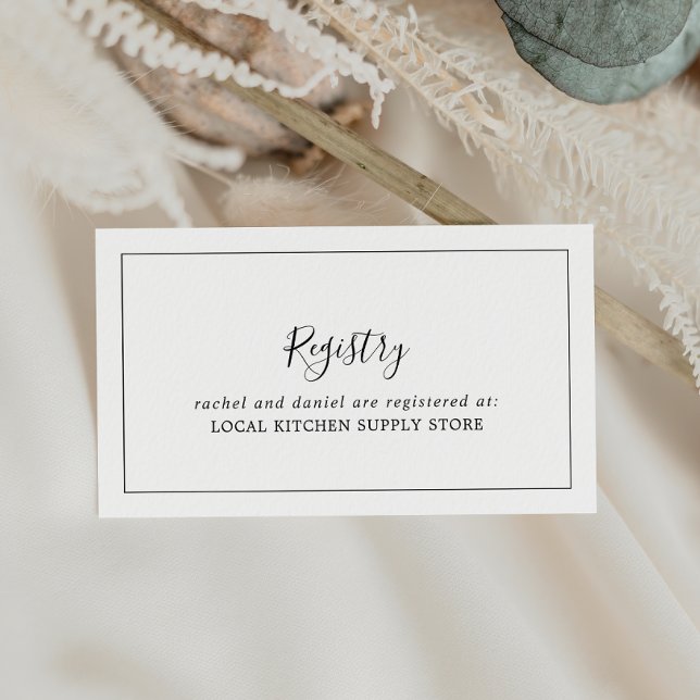 Minimalist Gift Registry Enclosure Card (Creator Uploaded)