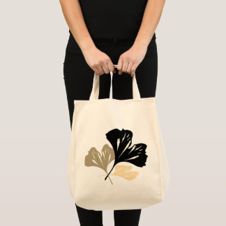 Minimalist Ginkgo Leaf Illustrated Tote Bag