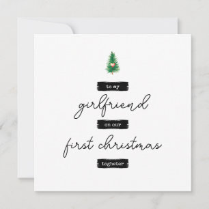 Minimalist Girlfriend Christmas Card
