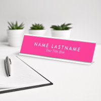 Minimalist Girly Feminine Bright Pink Custom