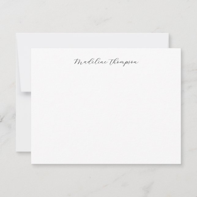 Minimalist Girly Script Calligraphy Card (Front)