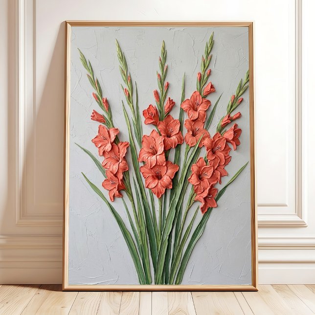 Minimalist Gladiolus Wall Art - Fine Art Canvas Pr (Creator Uploaded)