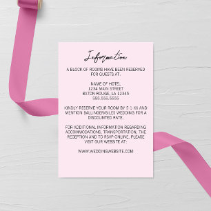 Minimalist Gladiolus Wedding Enclosure Card